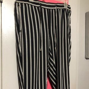 Black and white stripe pants from H&M